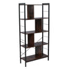 4-Tier Ladder Storage Bookshelf Industrial Leaning Bookcase Unit Display Storage