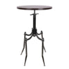 Metal Wooden Dining Table Set Faux Leather Bar Stool Chair Kitchen Coffee Bistro