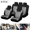 9Pcs Grey Car Seat Covers Full Set Universal Protector Washable Front Rear New