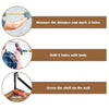 2-Tier Wall Mounted Shelf Display Rack Floating Storage Shelves Metal Frame