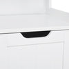 White Tall Bathroom Cabinet with Drawers Display Shelf Cupboard Storage Unit