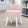 Velvet Padded Low Back Vanity Chair Dressing Table Makeup Stool Dining Chair