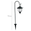 2PCS Solar LED Shepherd Style Hanging Garden Lantern Coach Outdoor Lamp Lights