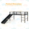 Sliding Loft Children Single Bed Mid Sleeper Steel Bed Frame W/Safety Guardrails