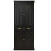 Kitchen Pantry Cabinet Freestanding Buffet Cupboard W/ 2-Door Cabinets & Drawer