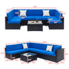 Rattan Garden Furniture Corner Sofa Lounge Set Indoor Outdoor Home Table Chairs