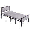 3FT Single Folding Bed Home Office Guest Bed Platform with Headboard Footboard