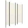 vidaXL 4-Panel Room Divider Cream White 200x180 cm GF0