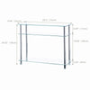 Clear Tempered Glass Console Table Entryway Hallway Living Room w/ Storage Shelf