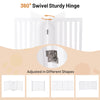 4 Panels Foldable Dog Gate Freestanding Doorway Stairs Baby Pet Safety Barrier