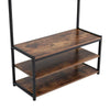 Vintage Clothes Rail Industrial Style Hat Coat Rack Storage Rack Shoe Shelf Unit