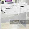 White Computer Desk Desktop Laptop PC Table Workstation 2 Drawer Home Office