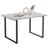 Modern Wood Dining Table Kitchen Dining RoomTable with X/U Shaped Metal Legs