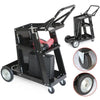 3-Tier Trolley Welding Cart With Chains Welding Trolley MIG TIG Welders Black