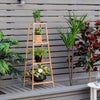 4-tier Bamboo Plant Stand Freestanding Ladder Plant Storage Shelf Display Rack