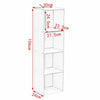 3/4 Cube Bookcase Shelving Unit Storage Book Shelf Wooden for Living Room