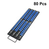 80PCS 1/4" 3/8" 1/2" Drive Socket Rail Clips Rack Holder Organizer Fixture Tools