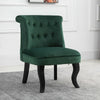 2x Accent Dining Chairs Occiaonal Chair Velvet Green Dining Room Bedroom Wooden