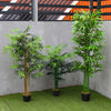 Outdoor Artificial Bamboo Topiary Green Tree Tall Plant in Pot Home Office Decor