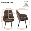 2x Brown Dining Chairs Swivel Faux Leather Padded Seat Dining room Modern