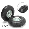 2 x 10" PNEUMATIC SACK TRUCK TROLLEY WHEEL BARROW TYRE TYRES WHEELS UK