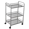 3 Shelves Kitchen Trolley Stainless Steel with Wheel Beauty Salon Cart Trolley