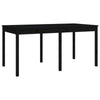 7 Piece Garden Dining Set Black Solid Wood Pine D6C7