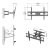 TV Stand Wall Mount Bracket Tilt Plasma for 32 40 42 46 50 55 60 70" Double Arms