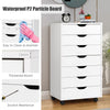 7-Drawer Chest Storage Cabinet Mobile Dresser Organizer with Drawers & Wheels