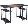 Industrial Computer Desk with Storage Shelves Home Office Study Work PC Table