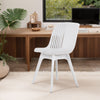 4x Plastic Chairs Dining Living Rooom Kitchen Office Lounge Seat Breathable Back