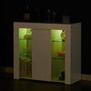 Modern LED White High Gloss Sideboard Storage TV Stand Cupboard Cabinet Unit