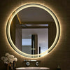 60cm Round Illuminated Bathroom Mirror Makeup Shaving Hairdressing Vanity Mirror