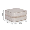 Small Portable Jewellery Box Organizer PU Leather with Mirror for Ring Necklace