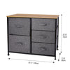 Fabric Cabinets Storage Unit Chest of 3/4/5 Drawers Bedside Table Organiser Grey