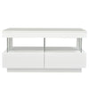 Coffee Table High Gloss White LED Tea Table Storage Drawer Living Room Furniture