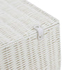 Set of 3 Resin Wicker Woven Storage Baskets Hamper Box With Lid Lock Large Unit