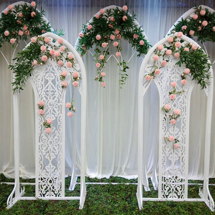 Heavy Duty White Wedding Arch Backdrop Stand Garden Lawn Ceremony Background NEW
