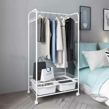 Heavy Duty Clothes Rail Rack Garment Hanging Display Stand Shoe Storage Shelves