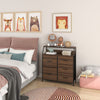 Chest of 5 Drawers Cabinet Storage Bedside Table Organizer Wood Grain