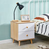 2White Drawers Storage Wood Bedside Cabinet Nightstand Small Side Table Bedroom
