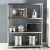 4 Tier Kitchen Storage Shelf Stainless Steel Commercial Shelving 120x50x150cm