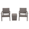 Garden Slatted Furniture Bistro Set 3Piece Chair Table Balcony Patio Pool Outdoo