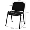 5 Pcs Modern Conference Chair Reception Side Chair Ergonomic Lumbar Support