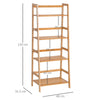 4-Tier Ladder Bookcase Utility Shelf DIY Plant Stand Holder Bamboo