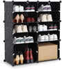12 Cubes DIY Shoe Bookcase Plastic Boxes Organizer Rack Stand Storage Cabinet