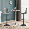 Set of 2 Barstools Gas lift Swivel Faux Leather Grey/Brown Bar Chairs New
