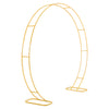 2m Tall Gold Wedding Arch Frame Moongate Round Flower Ballon Garland Backdrop UK