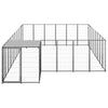 Dog Kennel Black 15.73 m² Steel Y7J3