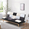 Asjustable Fabric Sofa Bed 3 Seater Wooden Frame Click Clack Sofabed Recliner